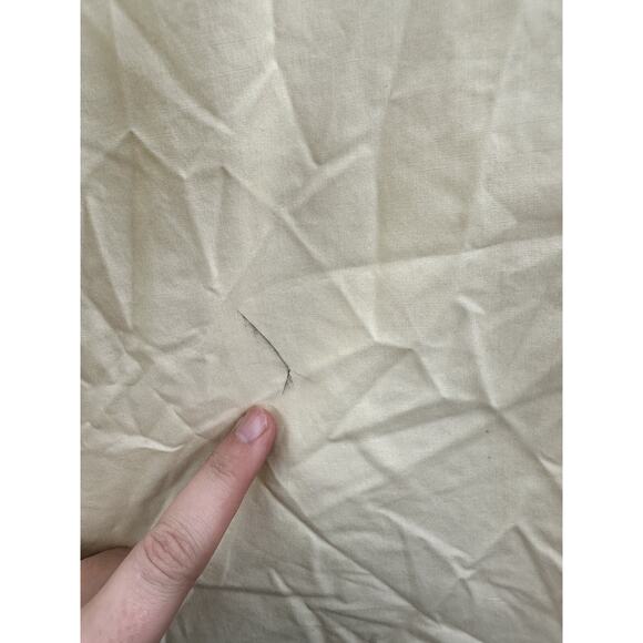 Van Heusen Mens Shirt Size 17 Yellow Poplin Half Sleeve Button Up - Picture 3 of 10